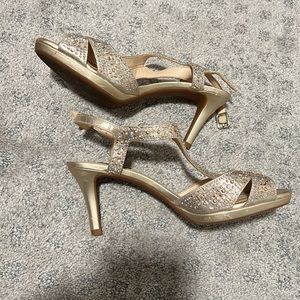 Alex Marie Gold Dress Heels